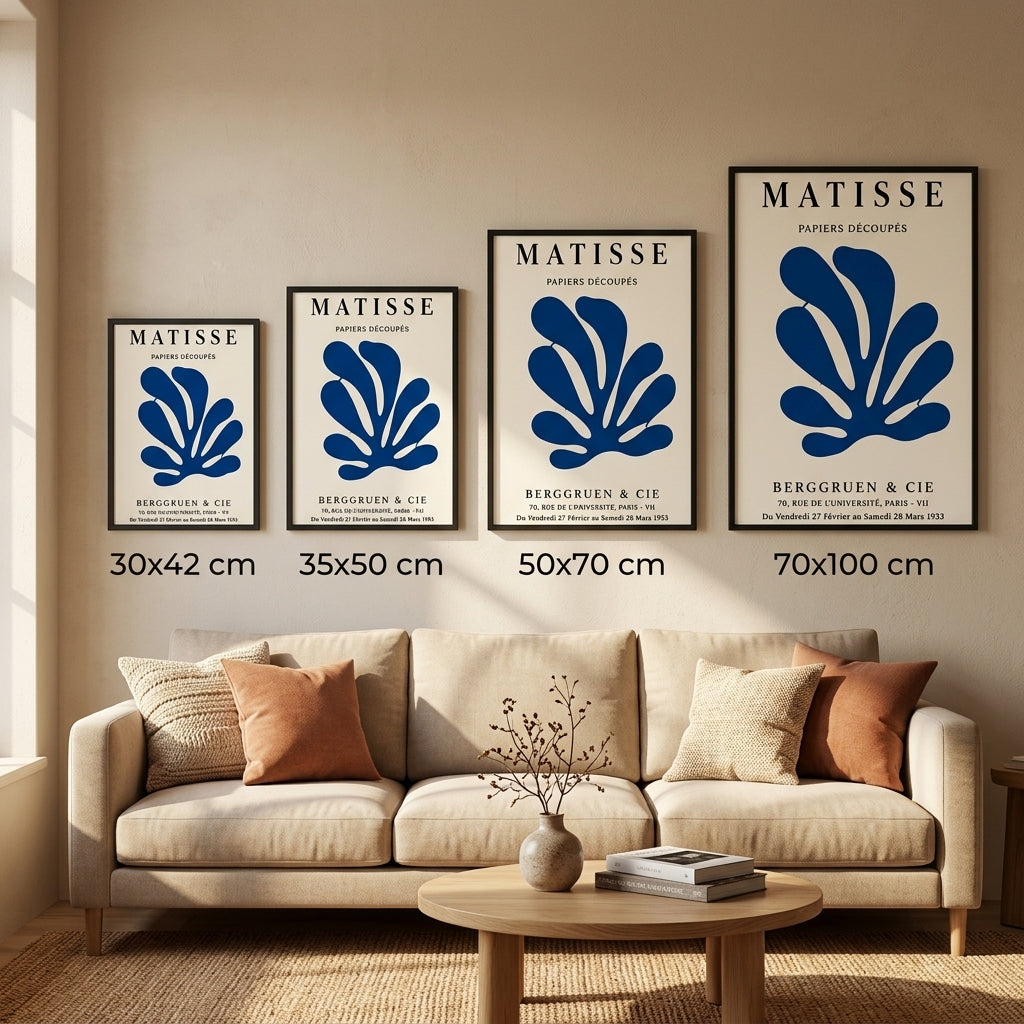 Matisse Kaplumbağa – Modern Çerçeveli Poster — Siyah — Tam Baskı — TabloLab
