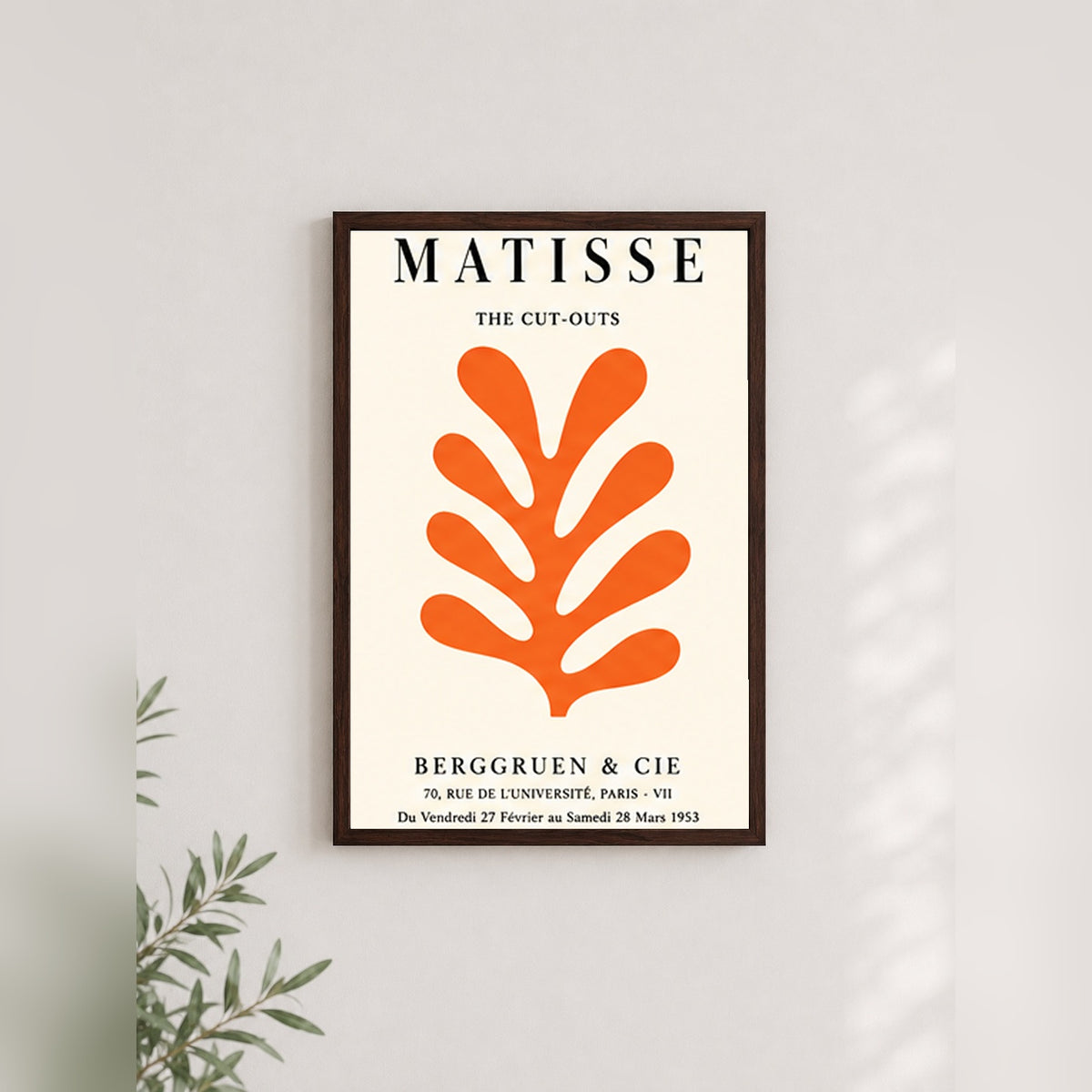 Matisse Kesitleri – Vintage Çerçeveli Poster — Ceviz — Tam Baskı — TabloLab