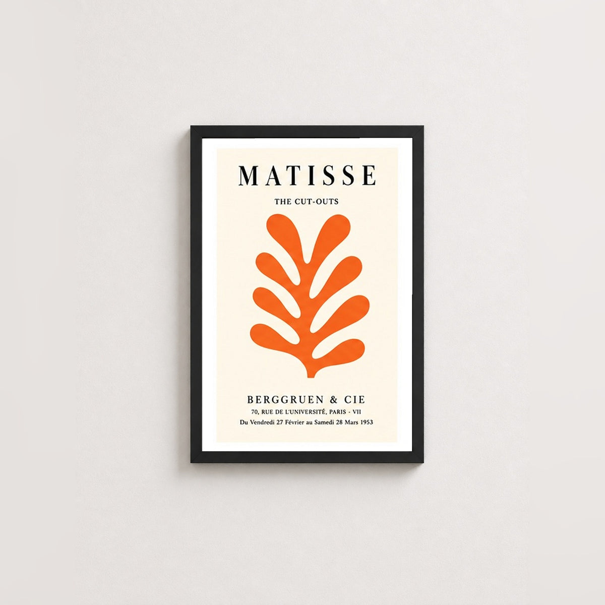 Matisse Kesitleri – Vintage Çerçeveli Poster — Siyah — Beyaz Kenarlı — TabloLab