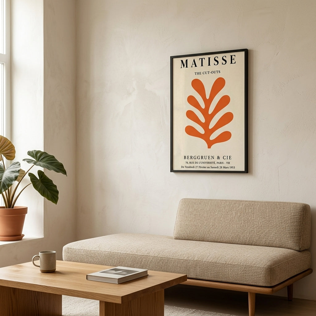 Matisse Kesitleri – Vintage Çerçeveli Poster — Siyah — Tam Baskı — TabloLab