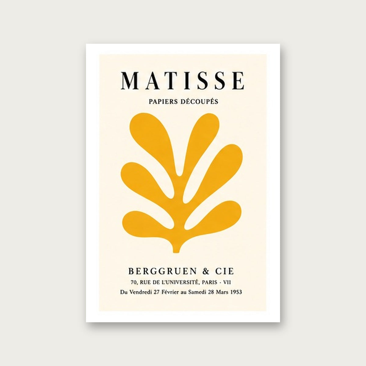 Matisse Papiers Découpés – Modern Çerçeveli Poster — Çerçevesiz — Beyaz Kenarlı — TabloLab