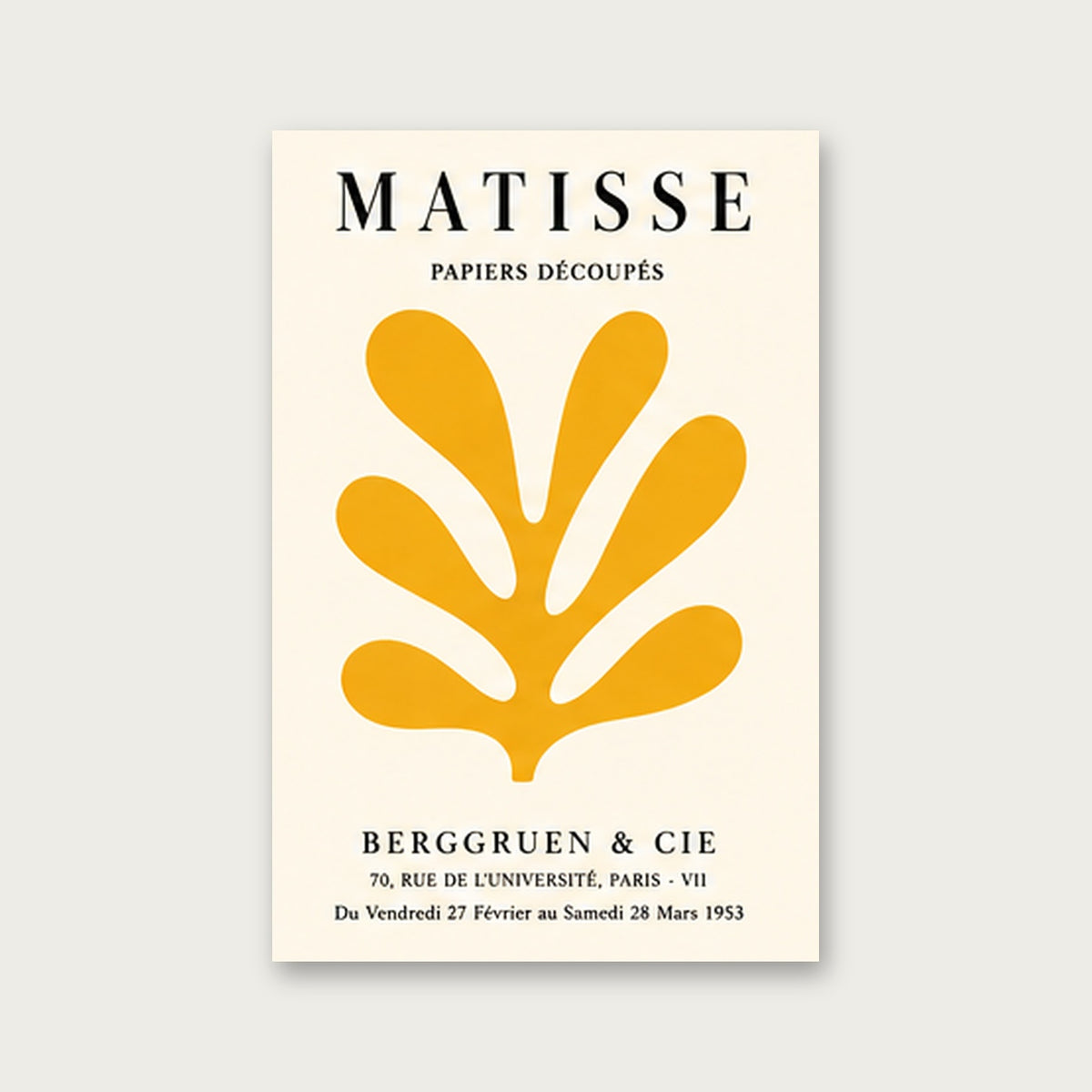 Matisse Papiers Découpés – Modern Çerçeveli Poster — Çerçevesiz — Tam Baskı — TabloLab
