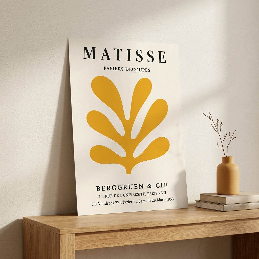 Matisse Papiers Découpés – Modern Çerçeveli Poster — Çerçevesiz — Tam Baskı — TabloLab