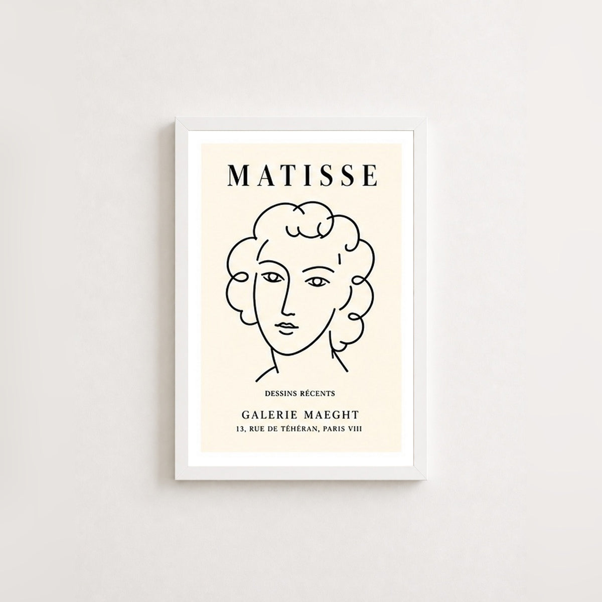 Matisse Sanat Koleksiyonu – Modern Çerçeveli Poster — Beyaz — Beyaz Kenarlı — TabloLab