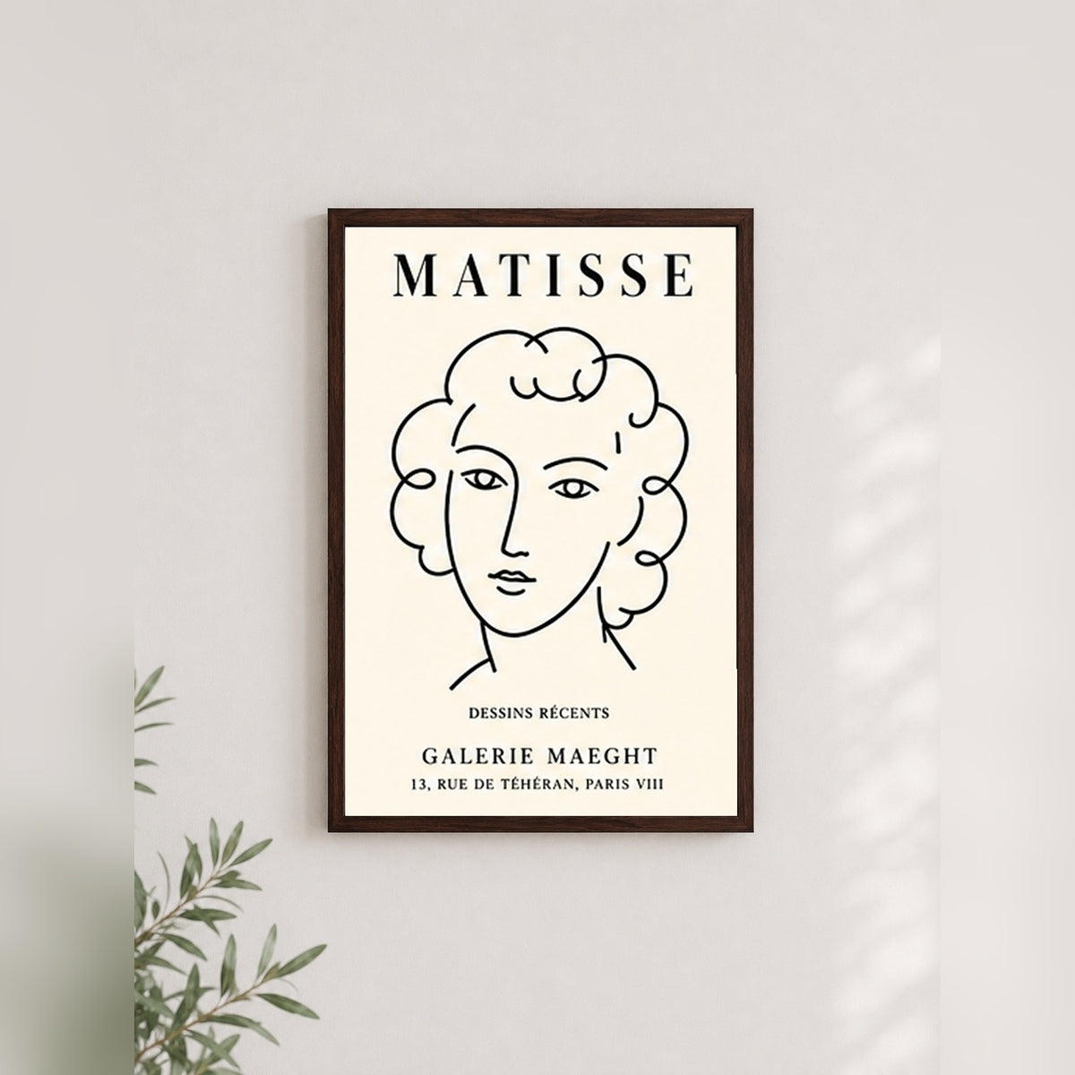 Matisse Sanat Koleksiyonu – Modern Çerçeveli Poster — Ceviz — Tam Baskı — TabloLab