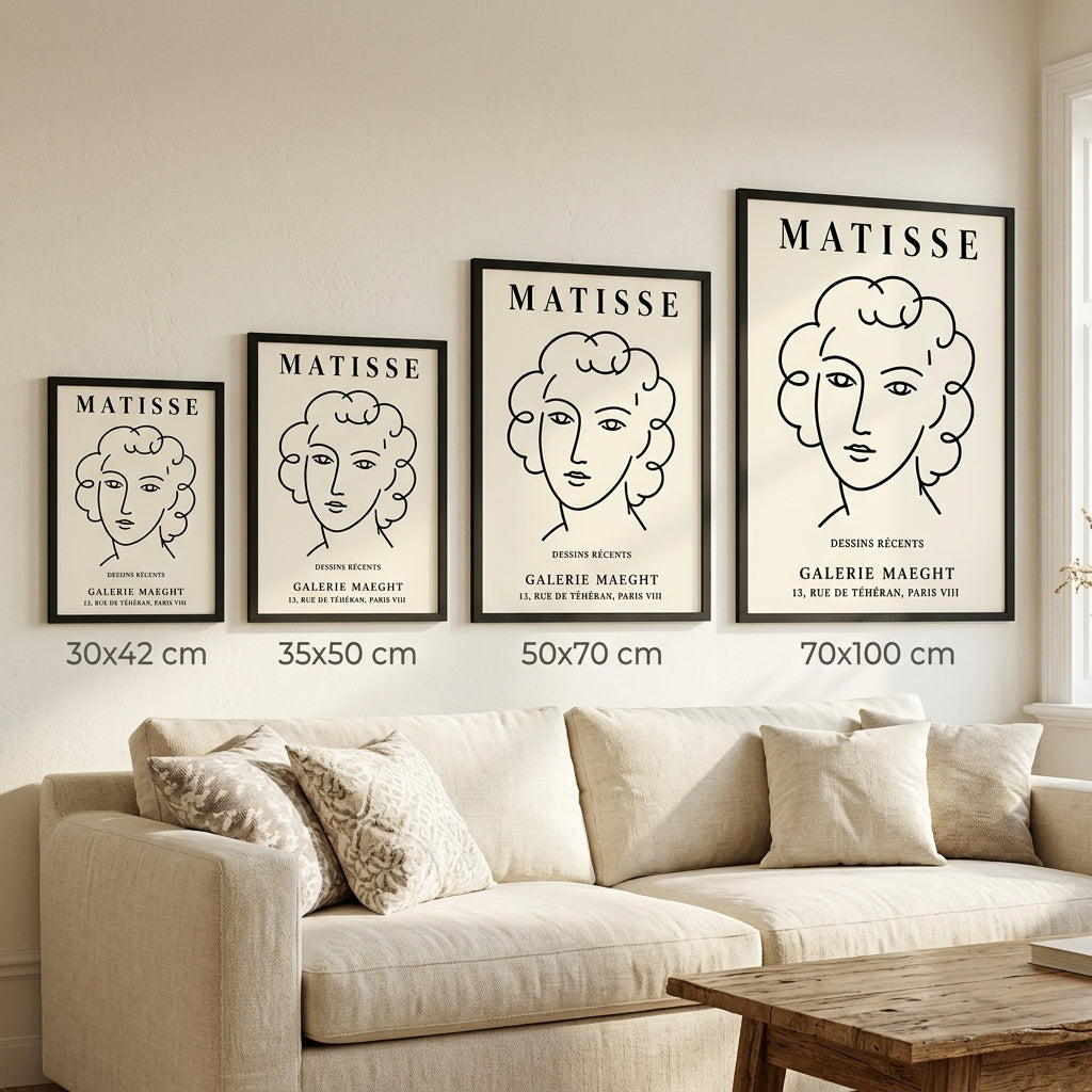 Matisse Sanat Koleksiyonu – Modern Çerçeveli Poster — Siyah — Tam Baskı — TabloLab