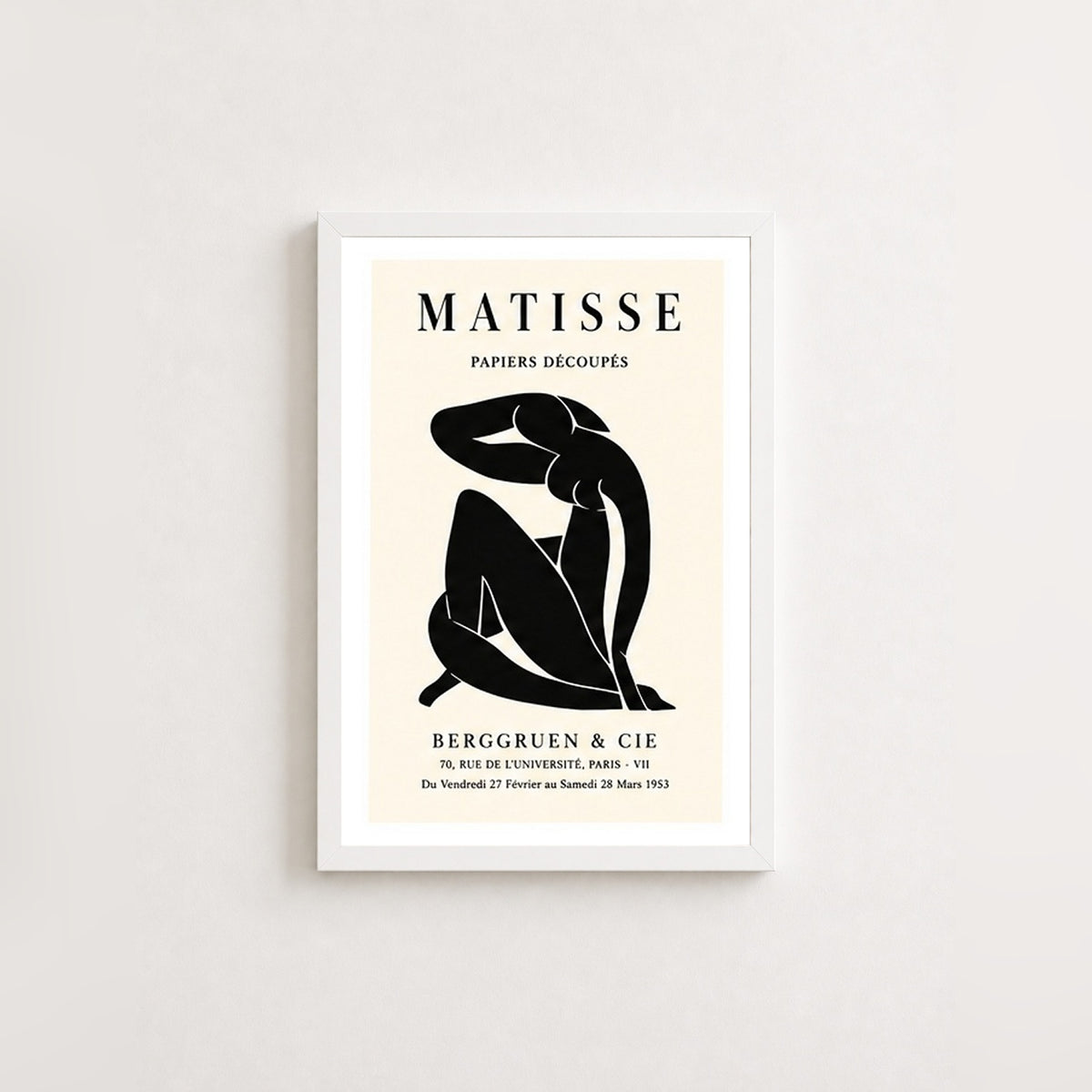 Matisse'ye Saygı – Modern Çerçeveli Poster — Beyaz — Beyaz Kenarlı — TabloLab