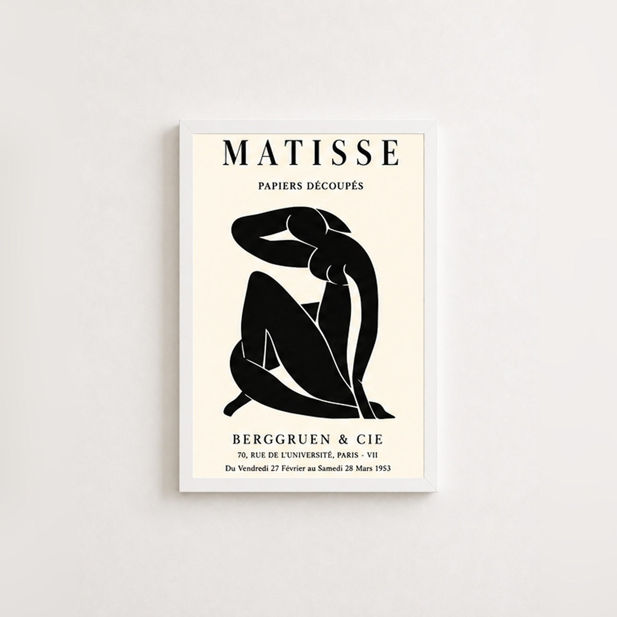 Matisse'ye Saygı – Modern Çerçeveli Poster — Beyaz — Tam Baskı — TabloLab