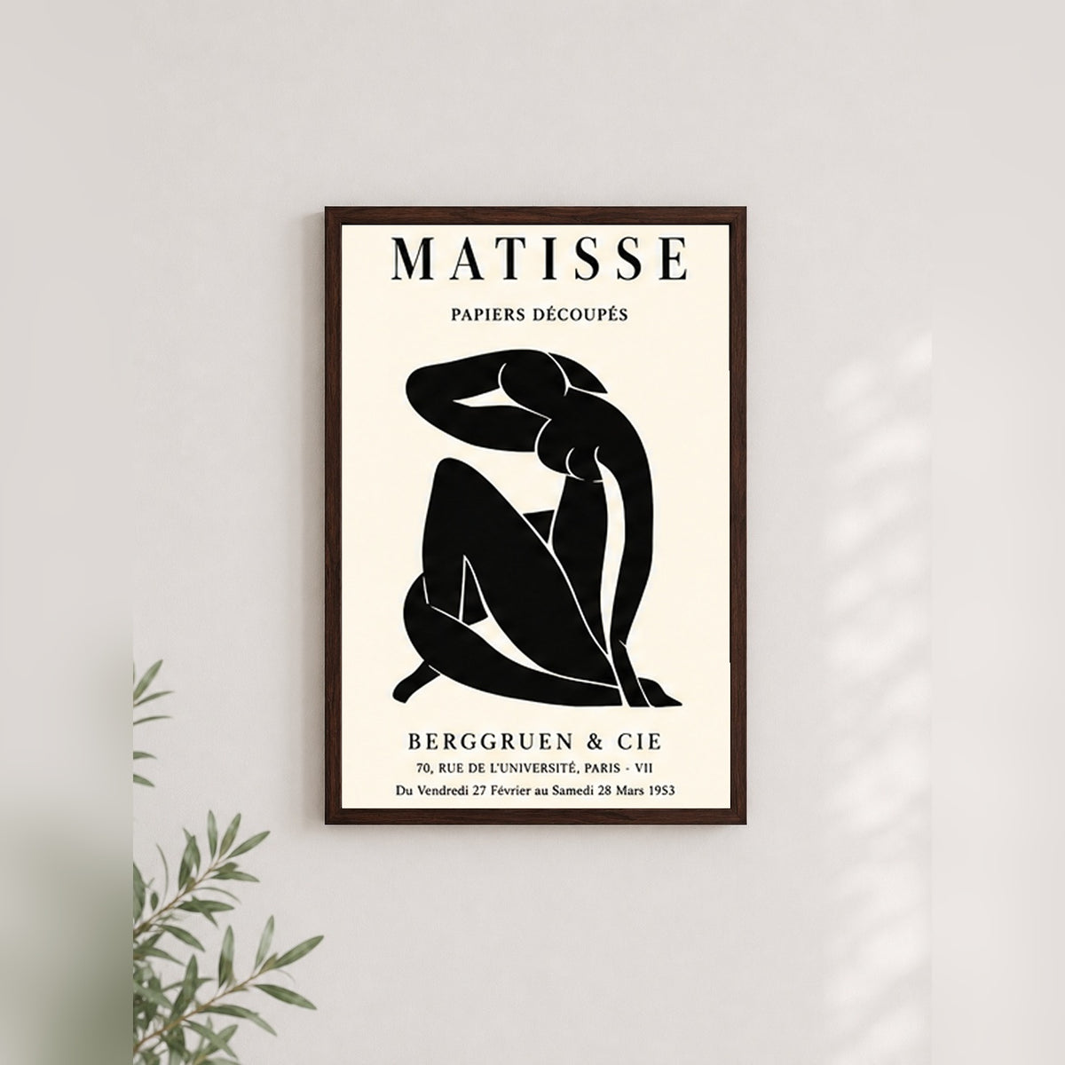 Matisse'ye Saygı – Modern Çerçeveli Poster — Ceviz — Tam Baskı — TabloLab