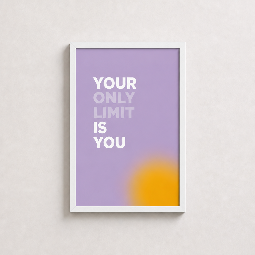 Motivasyonun Sıcaklığı – Modern Çerçeveli Poster — Beyaz — Tam Baskı — TabloLab