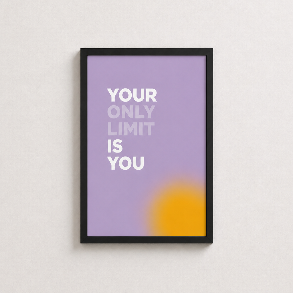 Motivasyonun Sıcaklığı – Modern Çerçeveli Poster — Siyah — Tam Baskı — TabloLab
