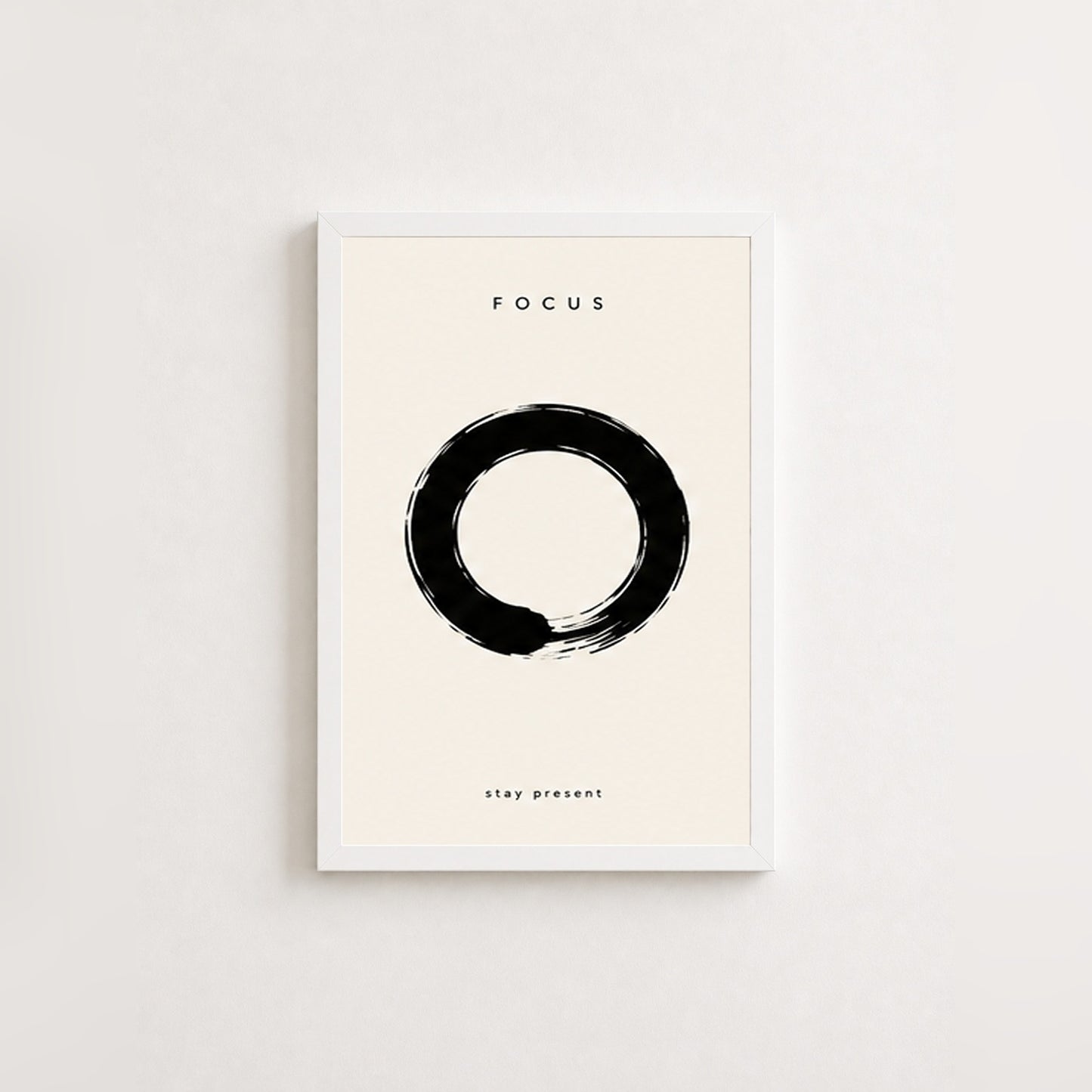 Odağın Dairesi – Minimal Çerçeveli Poster — Beyaz — Paspartusuz — TabloLab