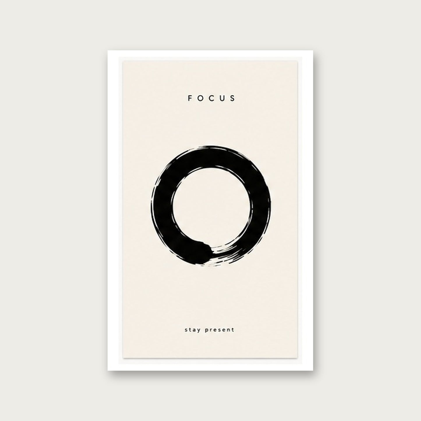 Odağın Dairesi – Minimal Çerçeveli Poster — Çerçevesiz — Paspartulu — TabloLab