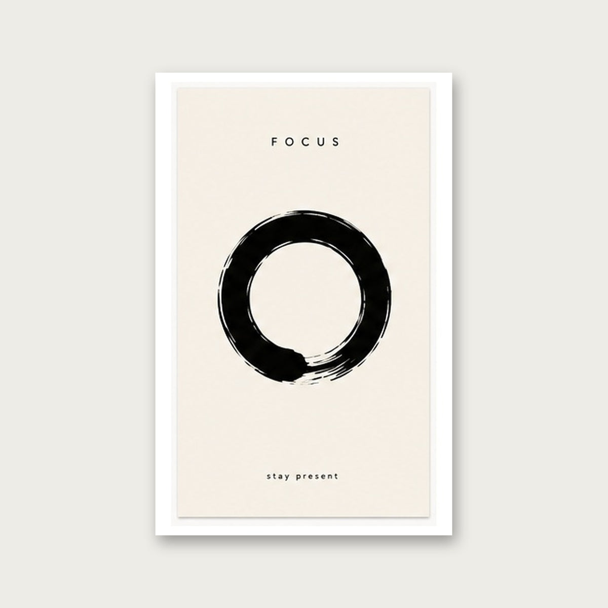 Odağın Dairesi – Minimal Çerçeveli Poster — Çerçevesiz — Paspartulu — TabloLab