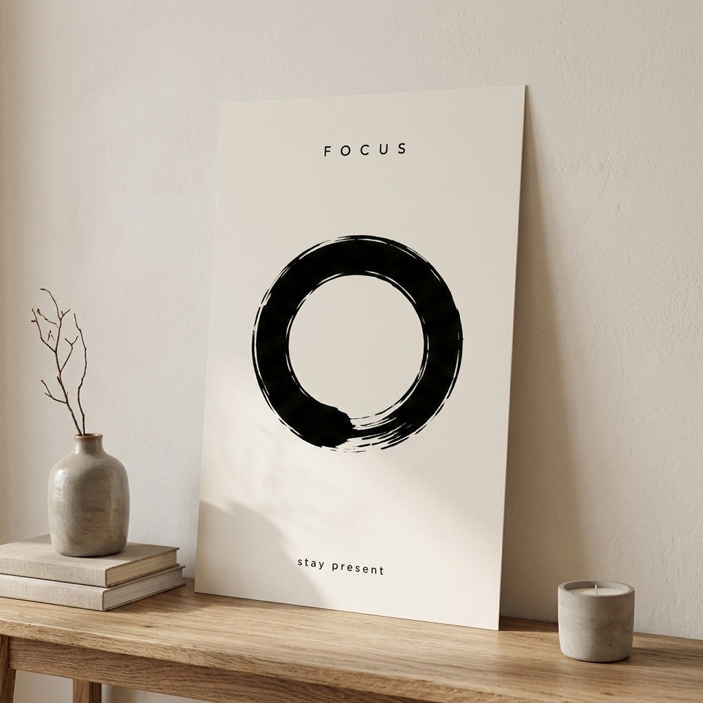 Odağın Dairesi – Minimal Çerçeveli Poster — Çerçevesiz — Paspartusuz — TabloLab
