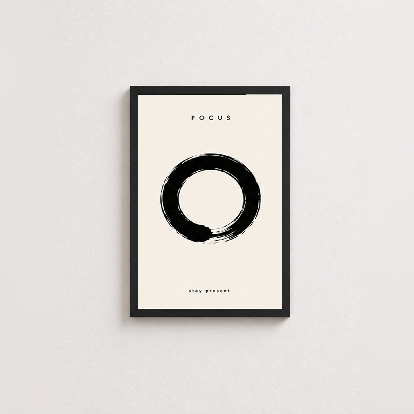 Odağın Dairesi – Minimal Çerçeveli Poster — Siyah — Paspartusuz — TabloLab