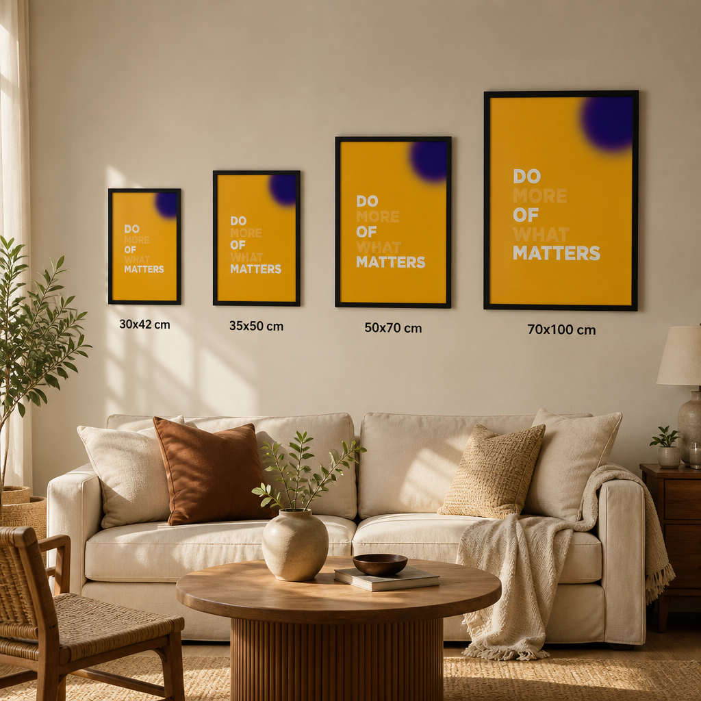 Önemli Olanı Yap – Minimal Çerçeveli Poster — Siyah — Tam Baskı — TabloLab