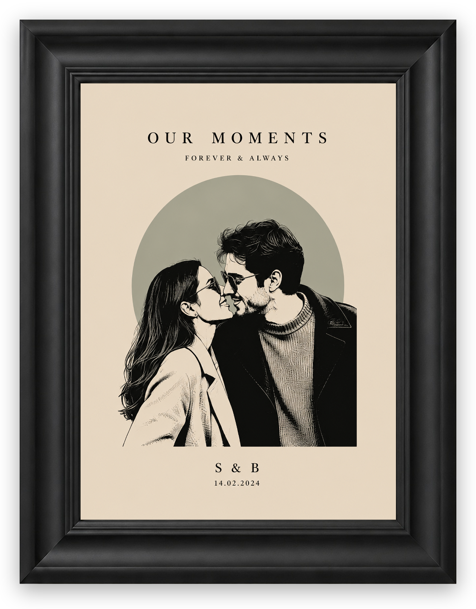 Our Moments Kişisel Poster — Galeri Çerçeve — TabloLab