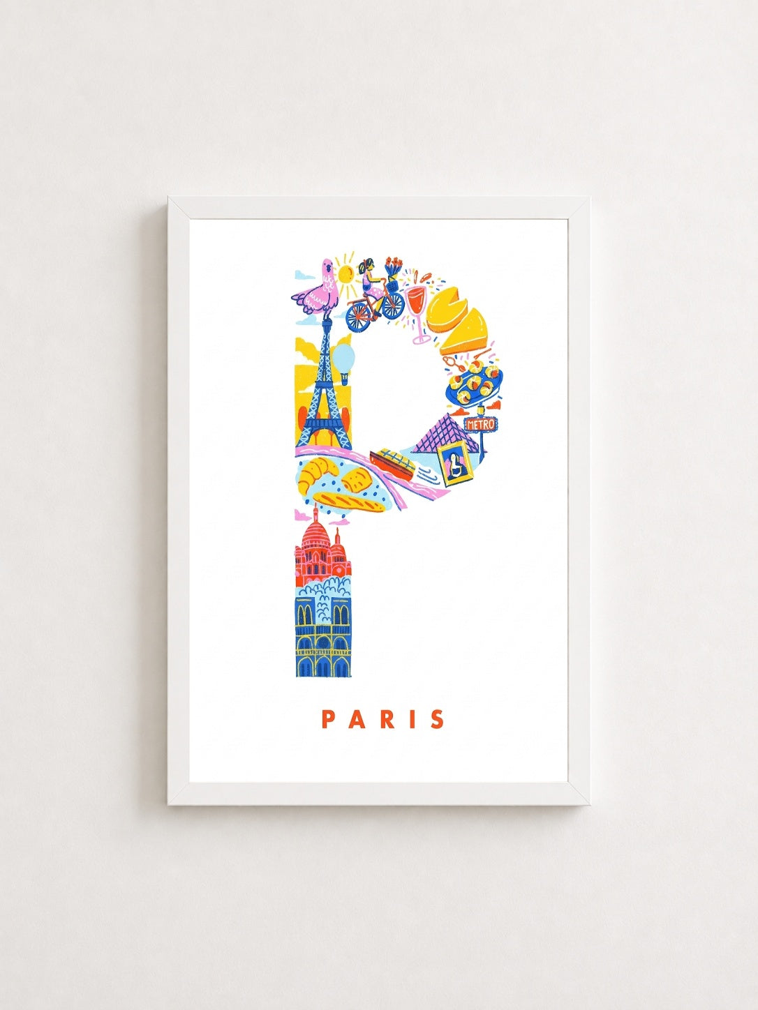 Paris Detayları – Vintage Çerçeveli Poster — Beyaz Çerçeve — TabloLab
