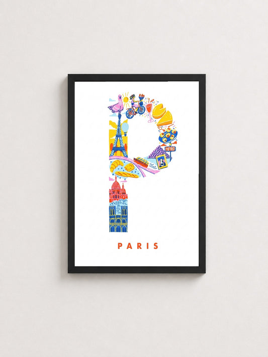 Paris Detayları – Vintage Çerçeveli Poster — Siyah Çerçeve — TabloLab