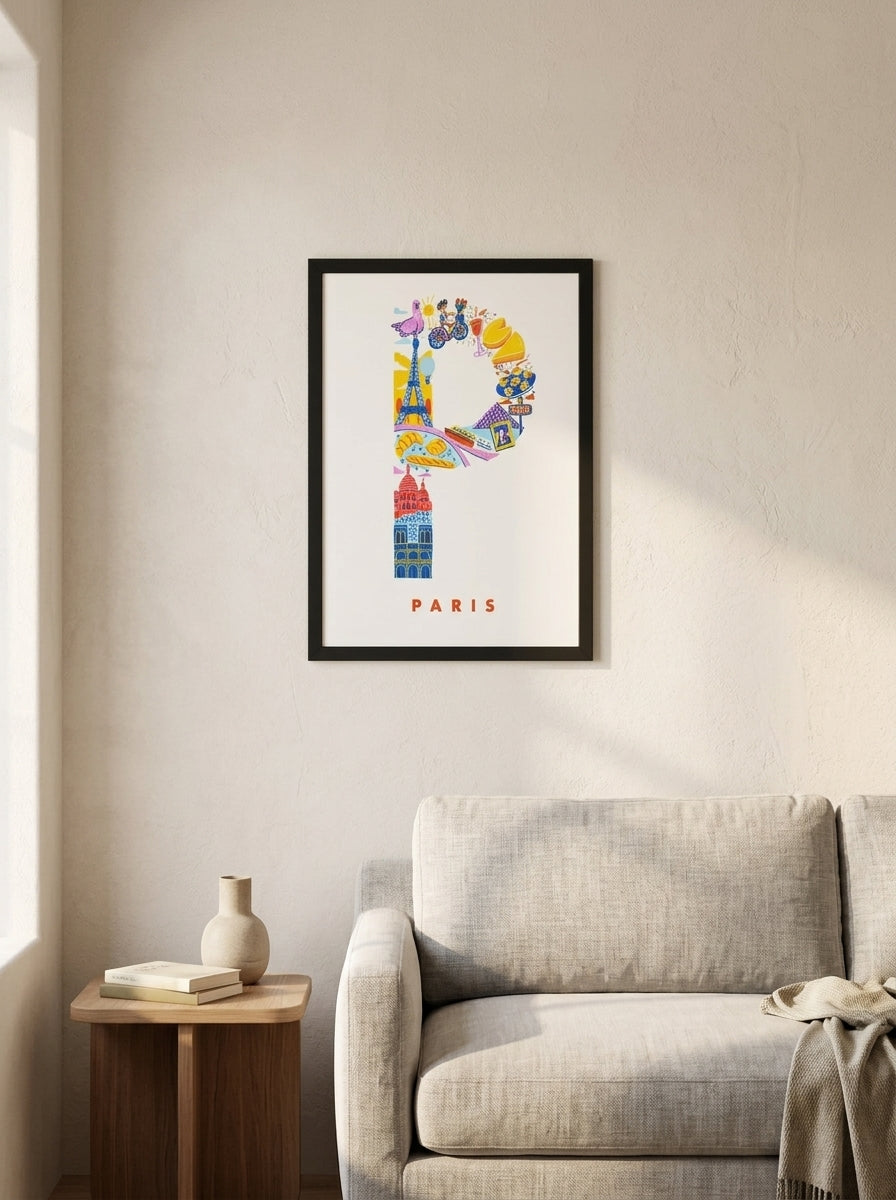 Paris Detayları – Vintage Çerçeveli Poster — Siyah Çerçeve — TabloLab