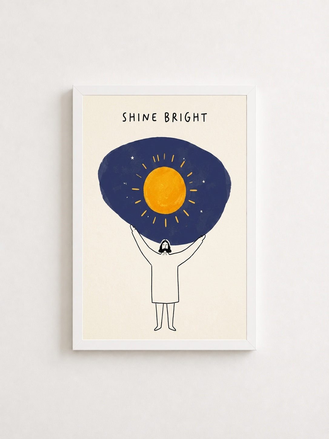 Parlak Işıltı – Minimalist Çerçeveli Poster — Beyaz Çerçeve — TabloLab