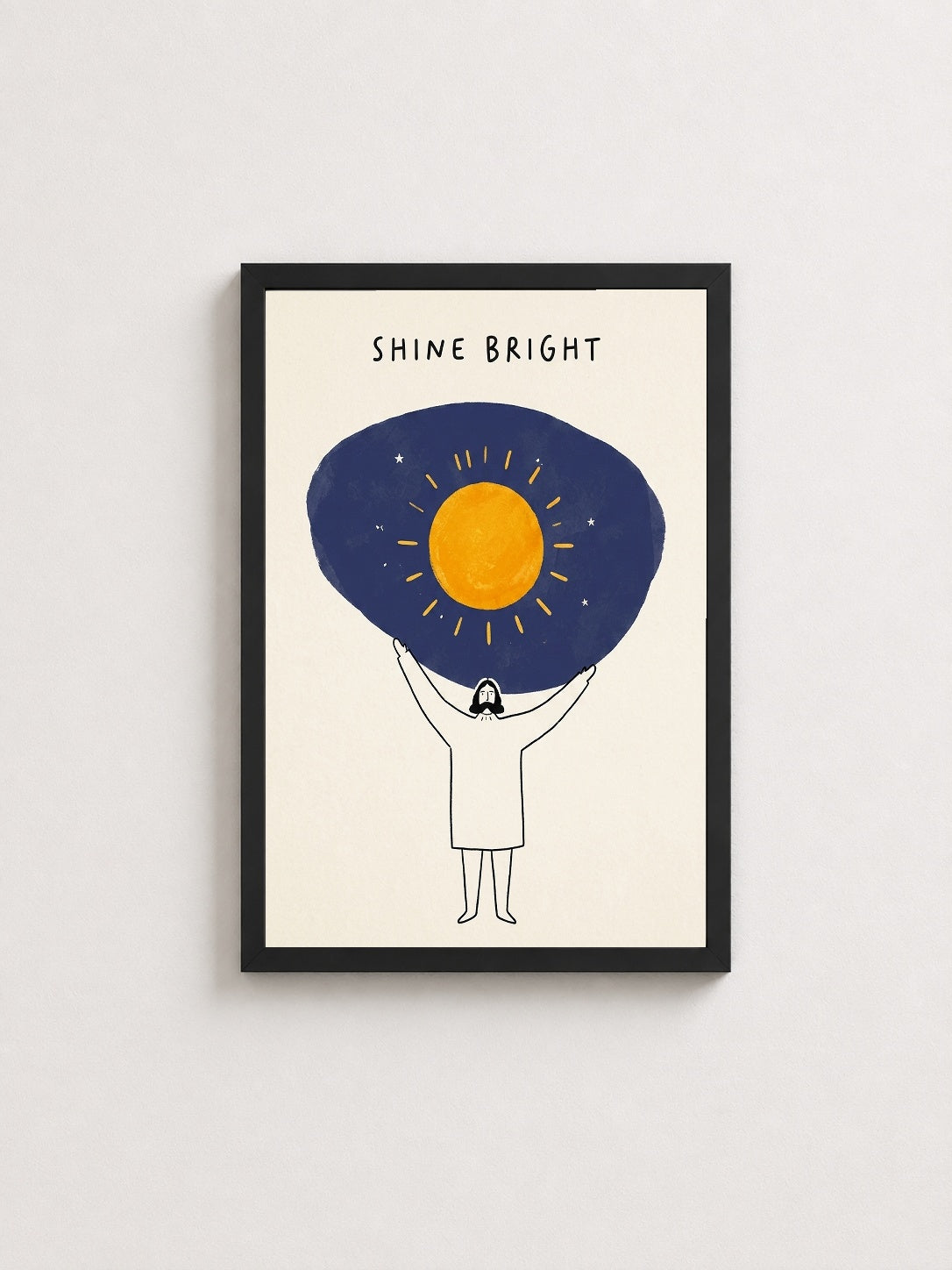 Parlak Işıltı – Minimalist Çerçeveli Poster — Siyah Çerçeve — TabloLab