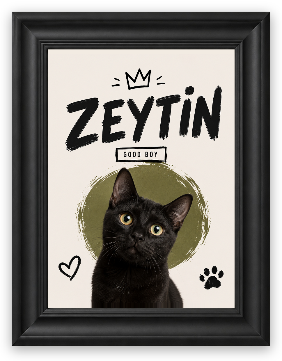 Pet Spotlight — Kişiselleştirilebilir Evcil Hayvan Tablosu — Galeri Çerçeve — TabloLab