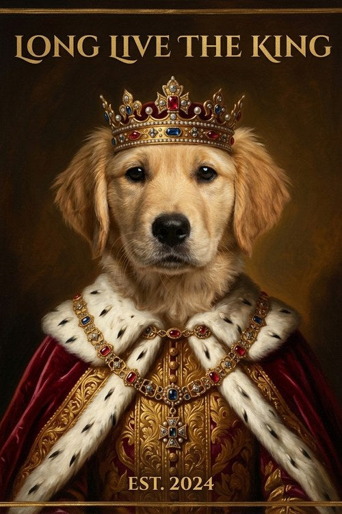 Royal Pet – Evcil Hayvanına Özel Kraliyet Portresi — Siyah — Tam Baskı — TabloLab
