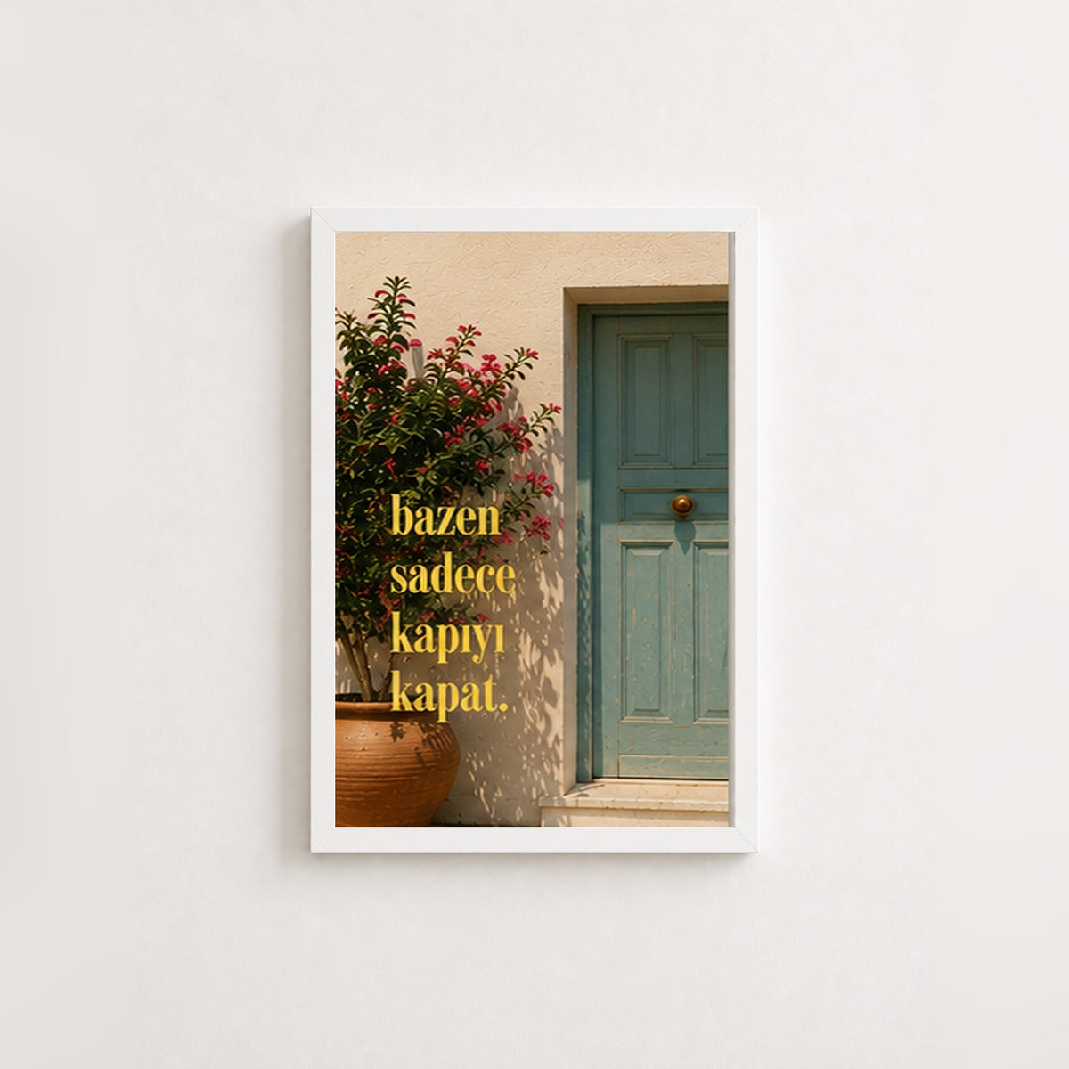 Ruhani Kaçış – Fotoğraf Çerçeveli Poster — Beyaz — Tam Baskı — TabloLab