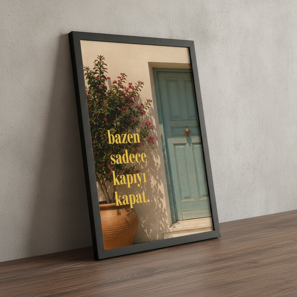 Ruhani Kaçış – Fotoğraf Çerçeveli Poster — Siyah — Tam Baskı — TabloLab