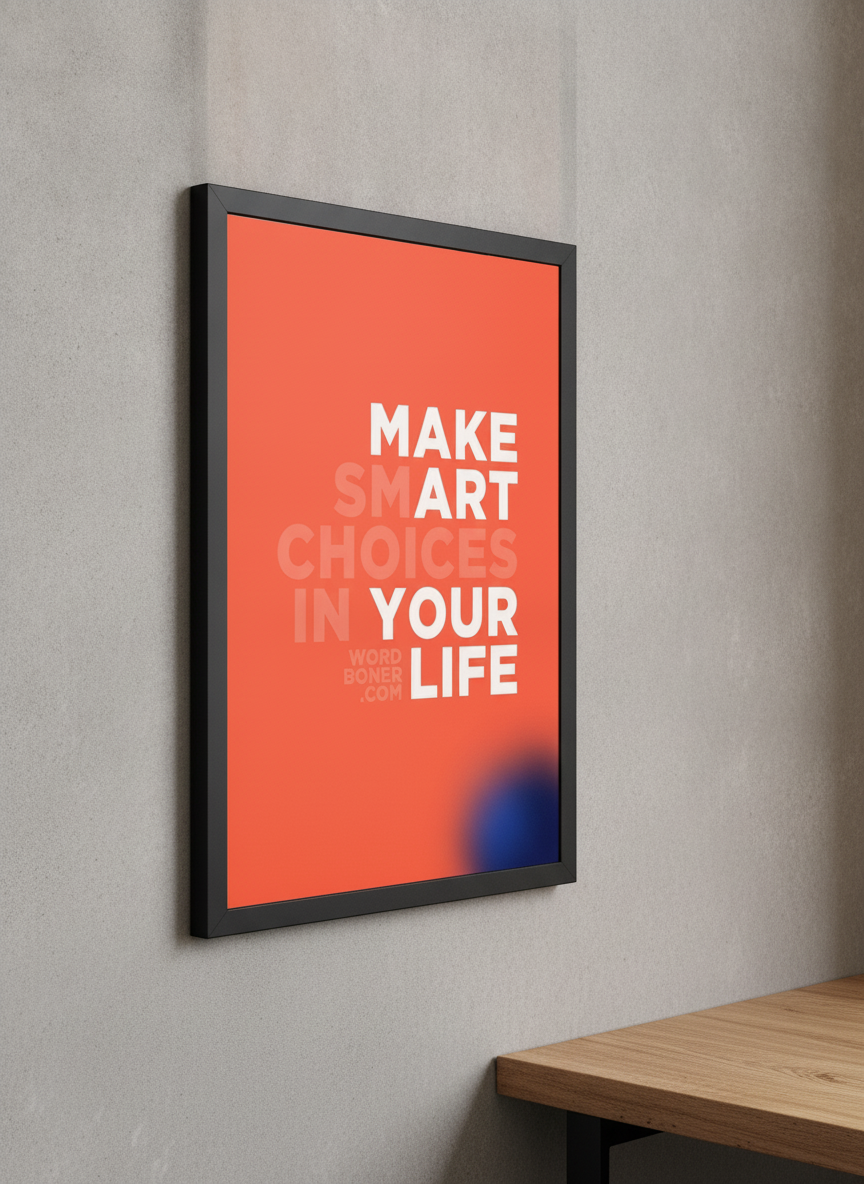 Sanatla Akıllı Seçimler – Minimalist Çerçeveli Poster — Siyah Çerçeve — TabloLab