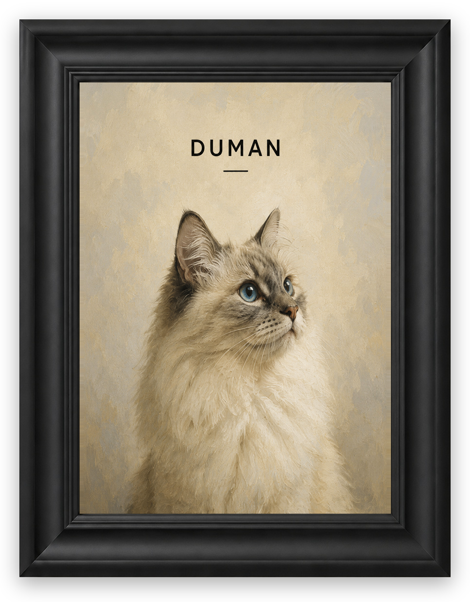 Soft Portrait Pet Tablosu — Galeri Çerçeve — TabloLab