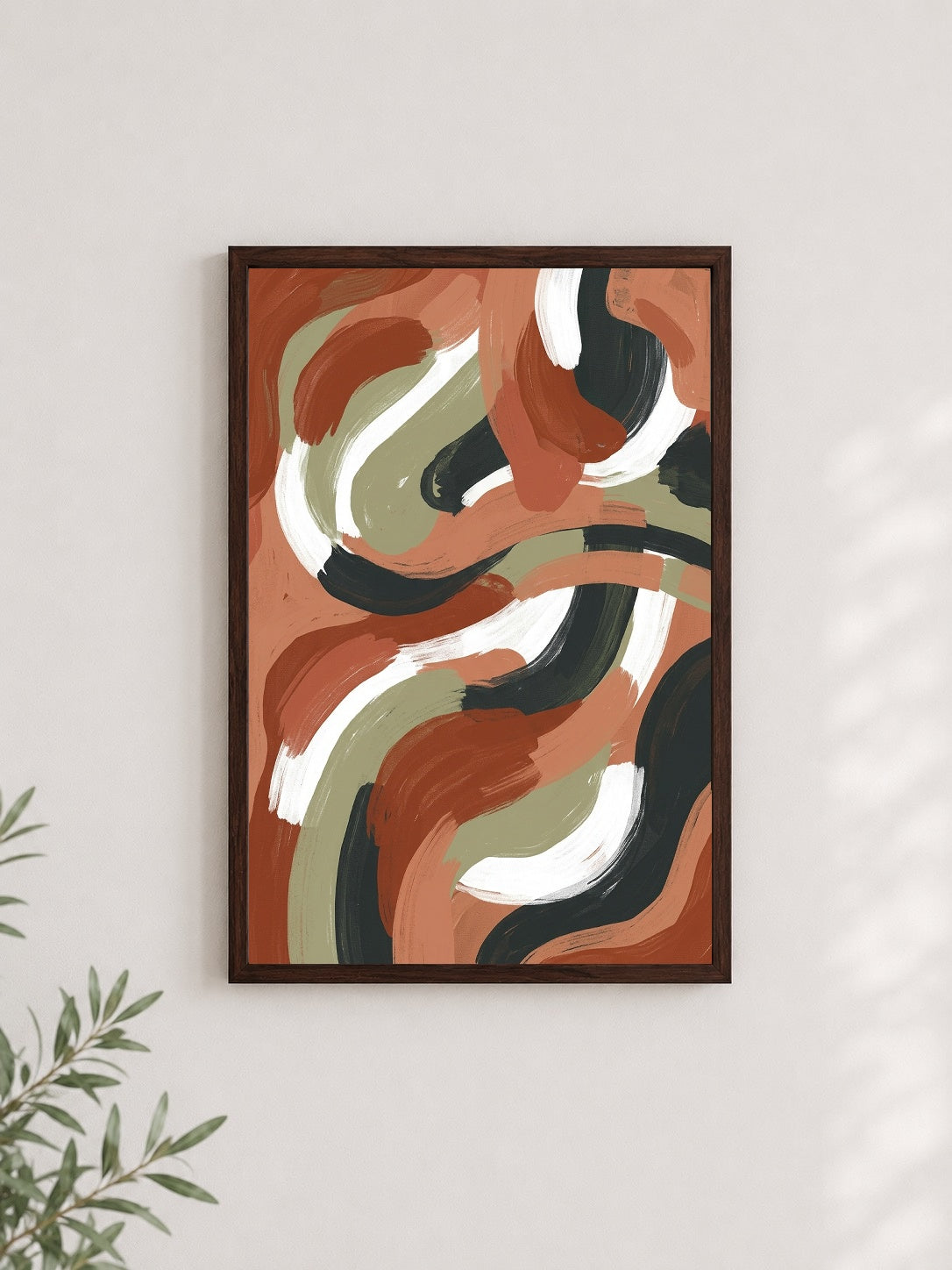 Sonsuz Harmoni – Modern Çerçeveli Poster — Ceviz Çerçeve — TabloLab