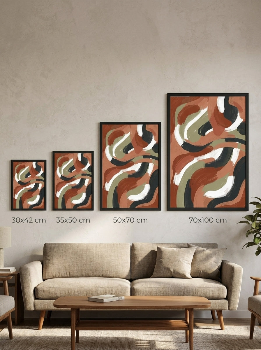 Sonsuz Harmoni – Modern Çerçeveli Poster — Siyah Çerçeve — TabloLab