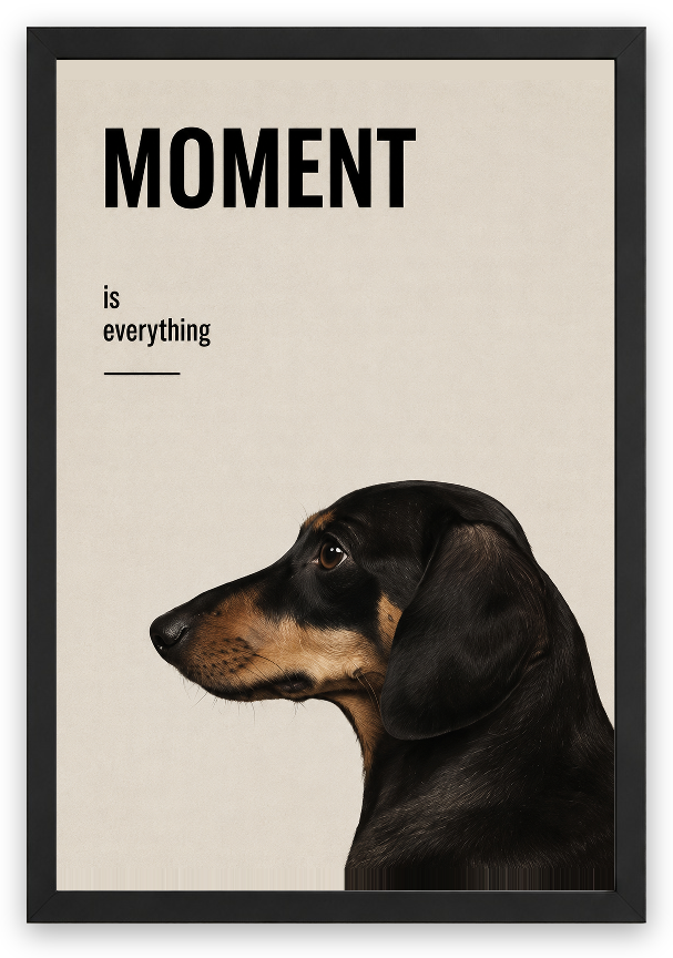 The Moment – Kişiselleştirilebilir Pet Tablosu — Siyah — TabloLab