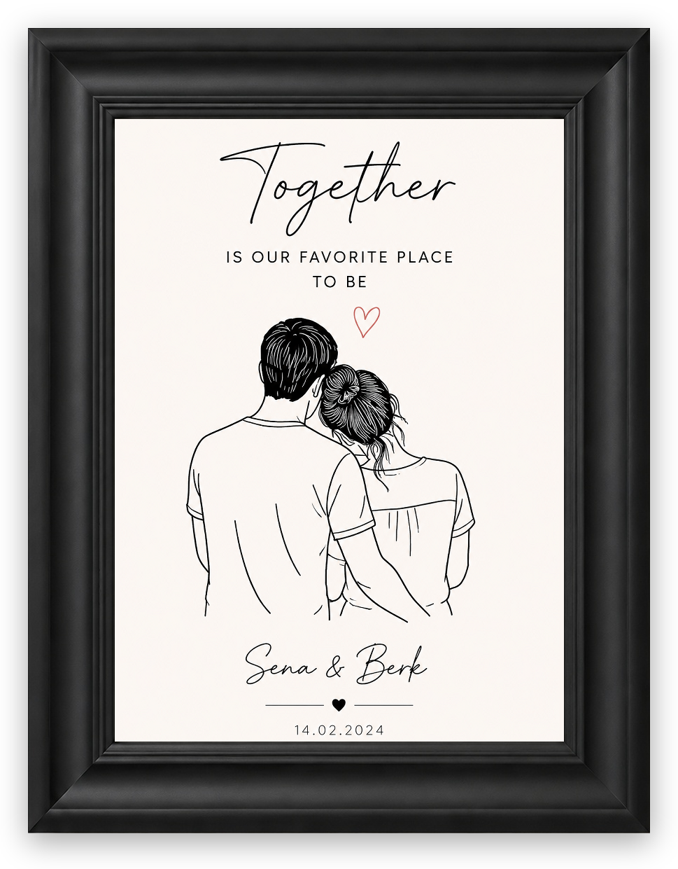 Together - Couple Lab Kişiselleştirilebilir Tablo — Sahne Çerçeve — TabloLab