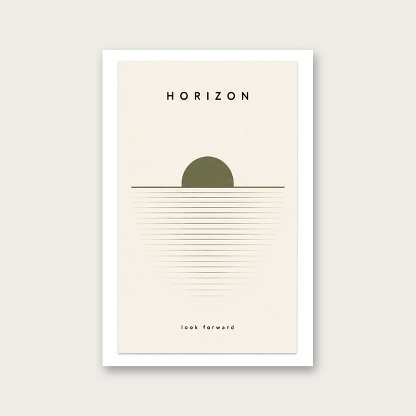Ufuk Çizgisi – Minimal Çerçeveli Poster — Çerçevesiz — Paspartulu — TabloLab