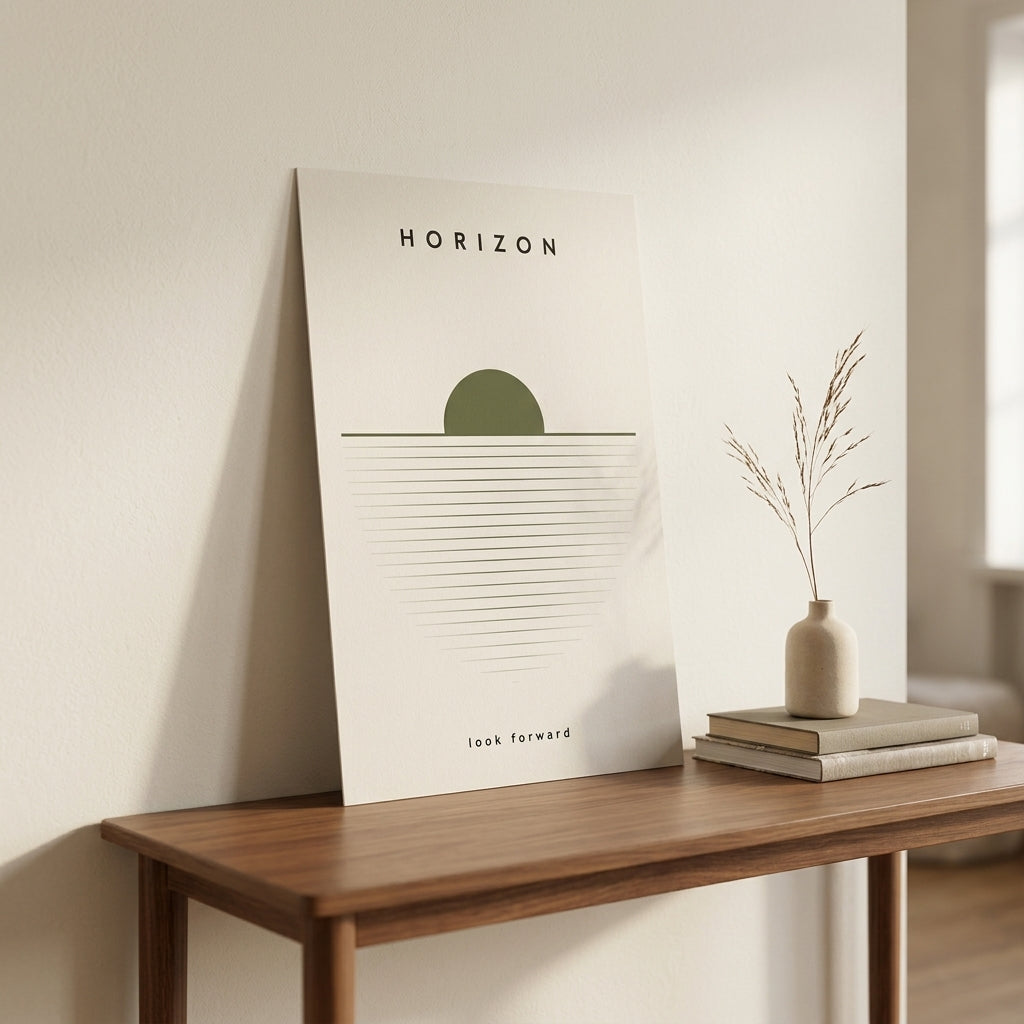 Ufuk Çizgisi – Minimal Çerçeveli Poster — Çerçevesiz — Paspartusuz — TabloLab