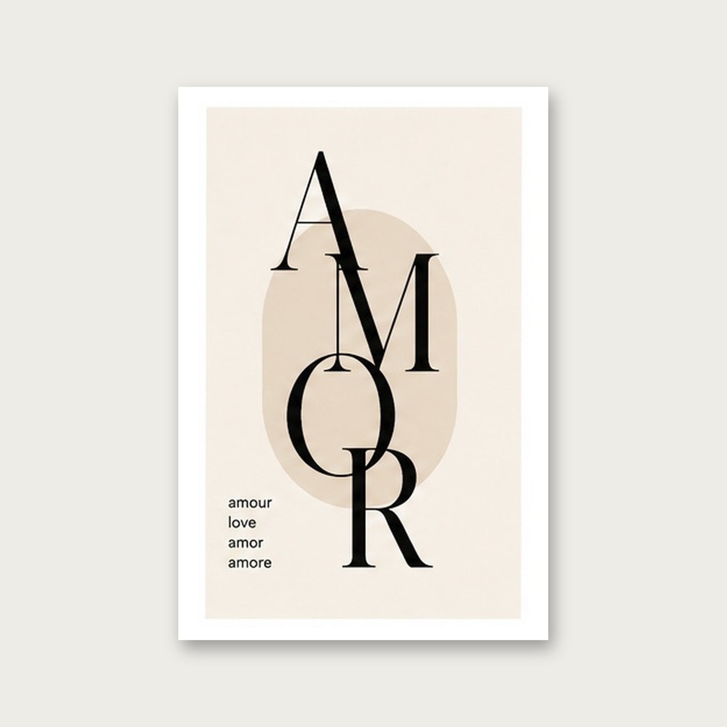 Uluslararası Aşk – Modern Çerçeveli Poster — Çerçevesiz — Beyaz Kenarlı — TabloLab
