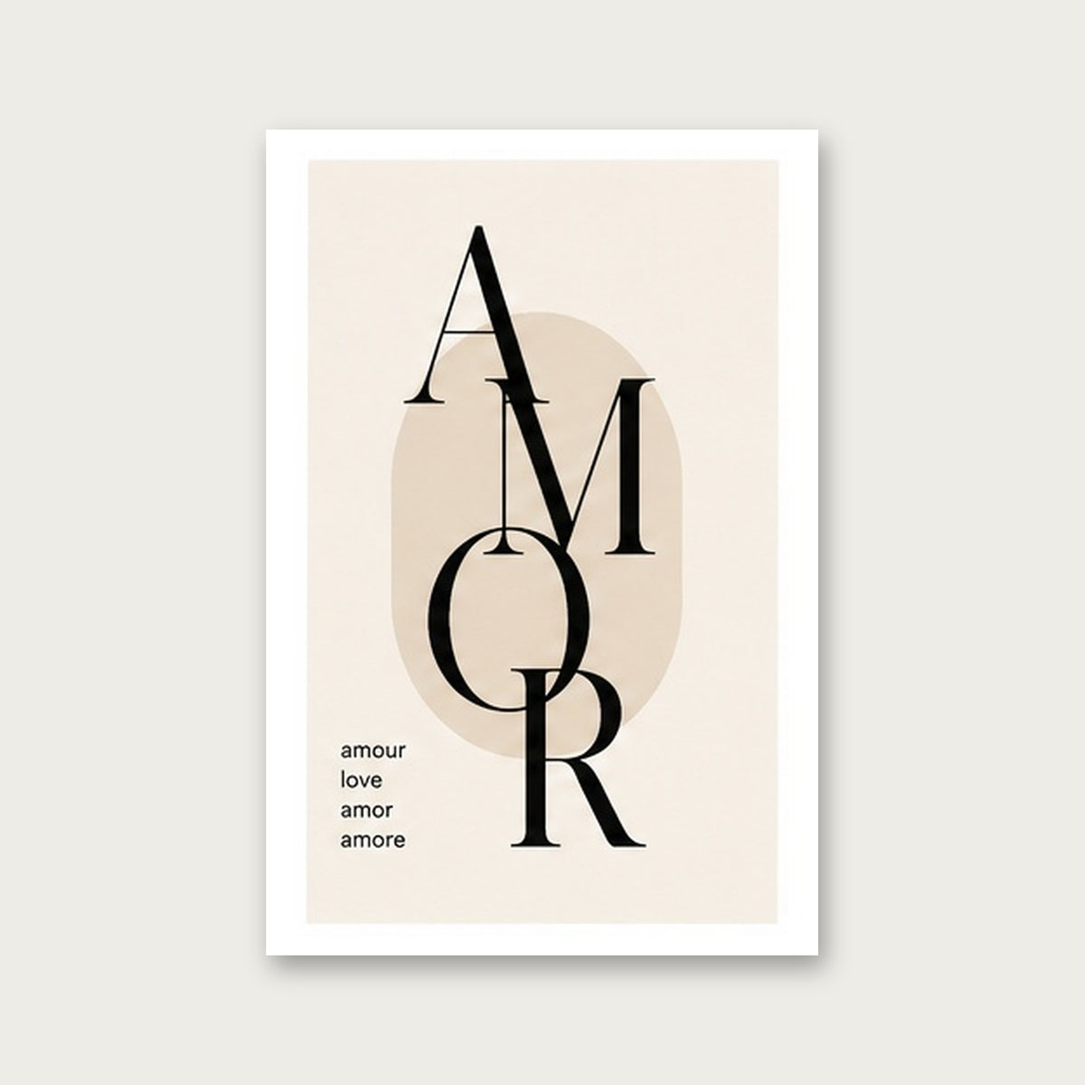 Uluslararası Aşk – Modern Çerçeveli Poster — Çerçevesiz — Beyaz Kenarlı — TabloLab