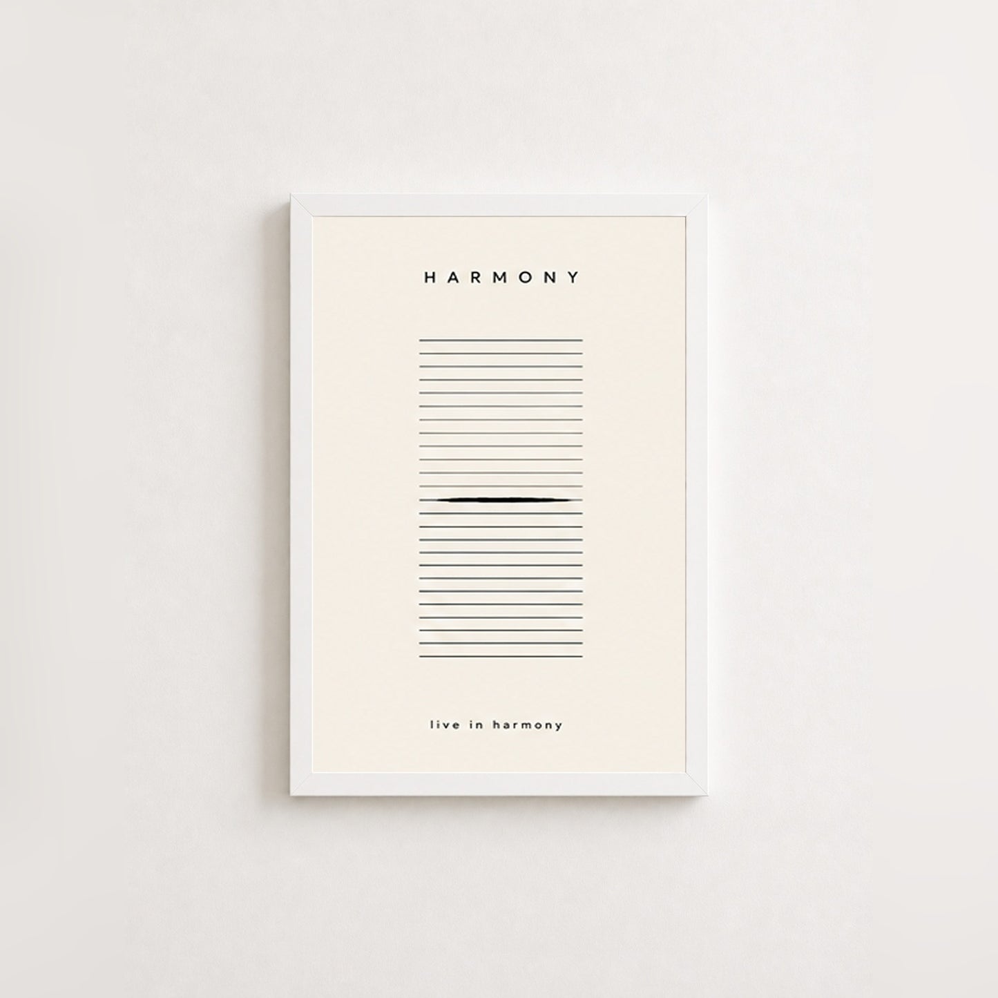 Uyum Sanatı – Minimal Çerçeveli Poster — Beyaz — Paspartusuz — TabloLab