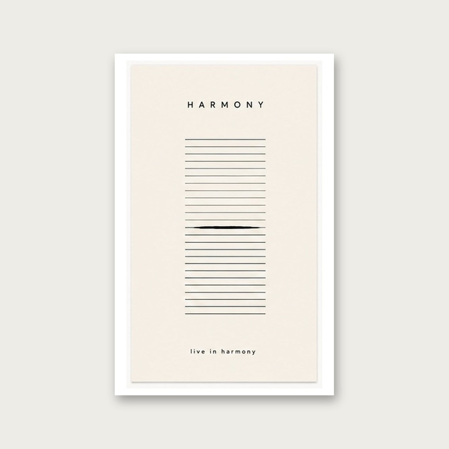 Uyum Sanatı – Minimal Çerçeveli Poster — Çerçevesiz — Paspartulu — TabloLab