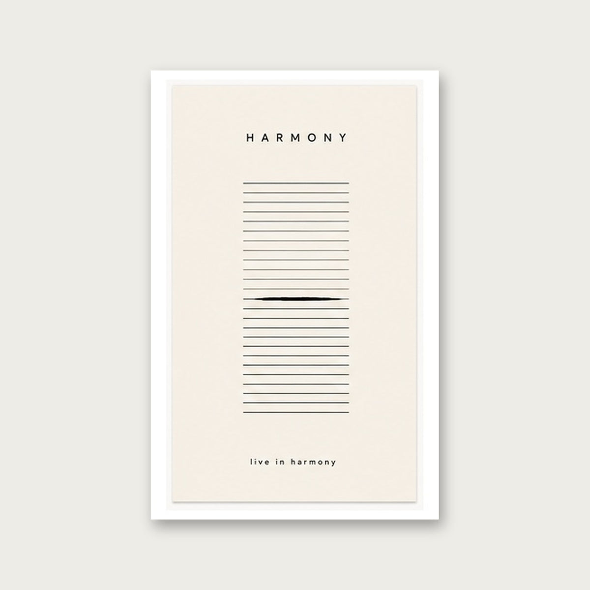 Uyum Sanatı – Minimal Çerçeveli Poster — Çerçevesiz — Paspartulu — TabloLab