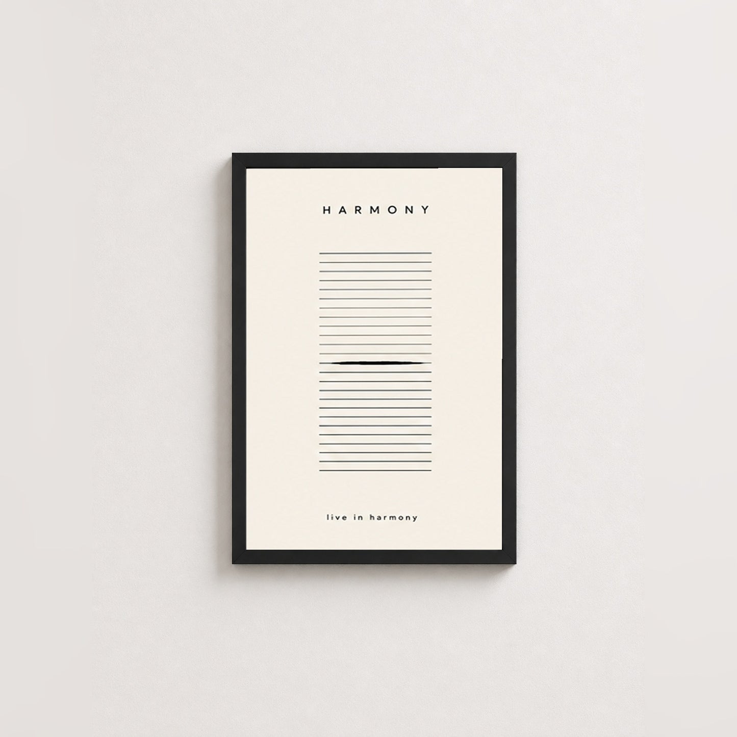 Uyum Sanatı – Minimal Çerçeveli Poster — Siyah — Paspartusuz — TabloLab