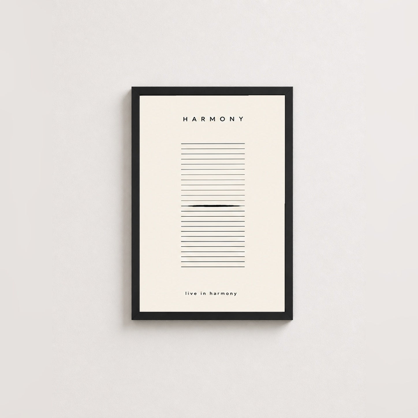 Uyum Sanatı – Minimal Çerçeveli Poster — Siyah — Paspartusuz — TabloLab
