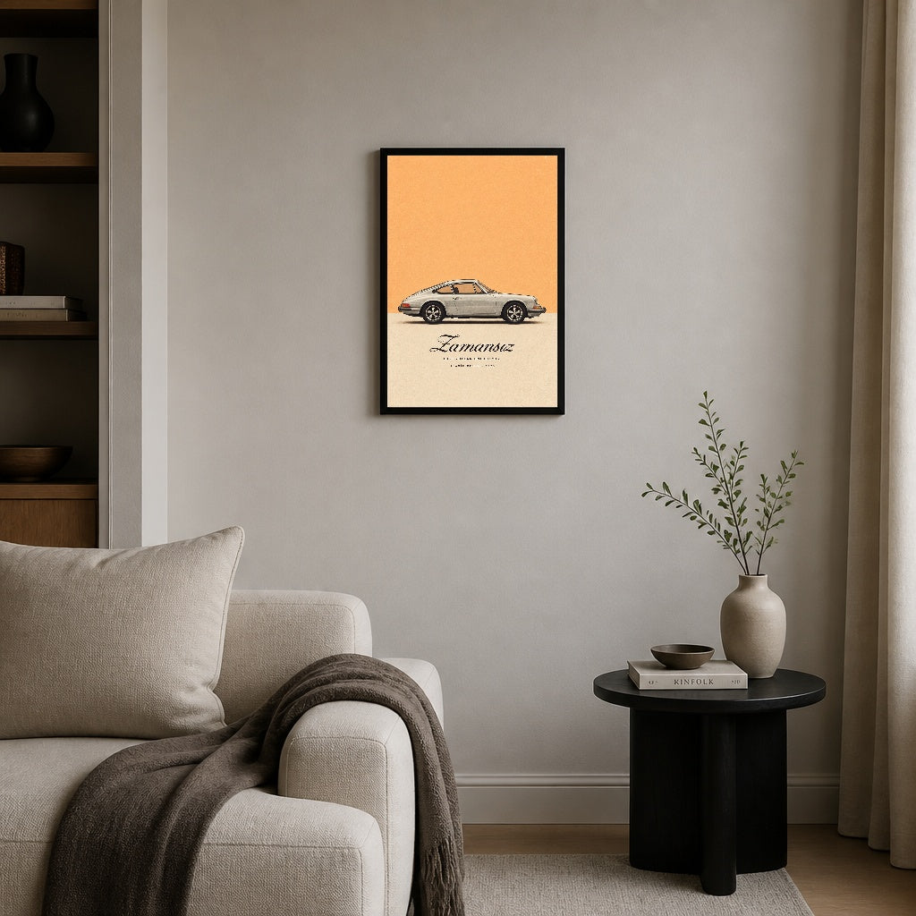 Yandan Vintage — Oda görünümü; tasarım gerçek çerçeve sahnesine yerleştirilmiştir