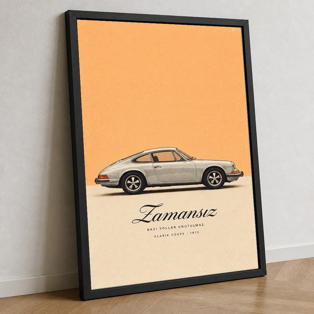 Yandan Vintage — Yakın görünüm; tasarım gerçek çerçeve sahnesine yerleştirilmiştir