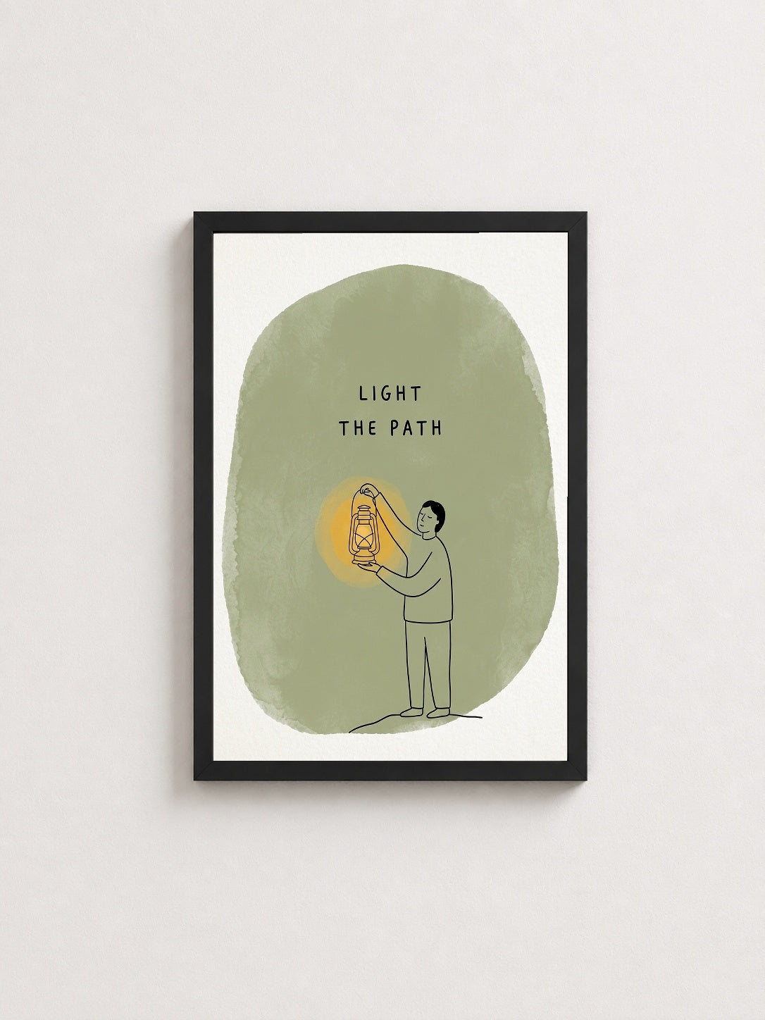 Yolu Aydınlat – Minimalist Çerçeveli Poster — Siyah Çerçeve — TabloLab