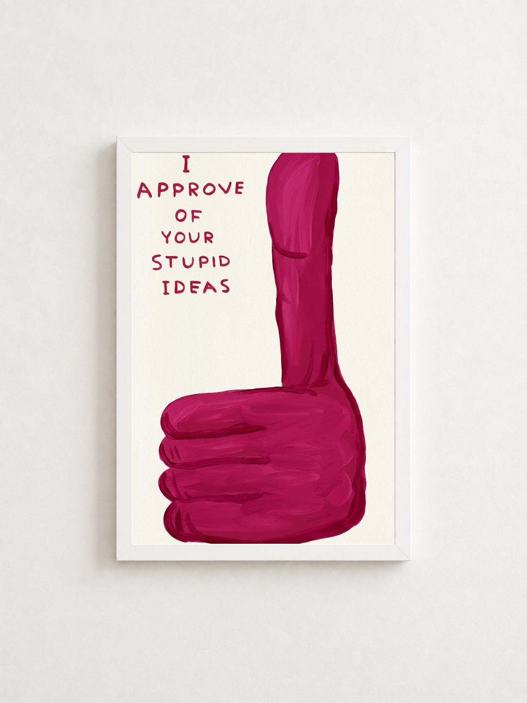 Yumuşak Pembe Onay – Modern Çerçeveli Poster — Beyaz Çerçeve — TabloLab